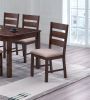 Contemporary Antique Cherry 7pc Dining Set Table And 6x Side Chairs Melamine Table Top Fabric Cushion Seats Chairs Solid wood Dining Room Furniture